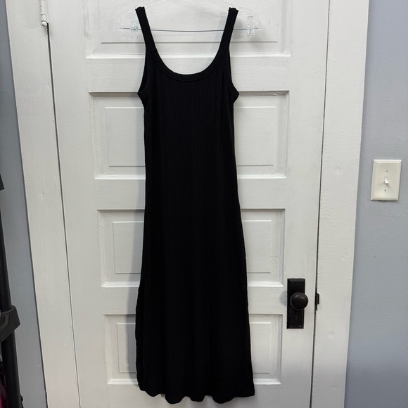 Ribbed Maxi Tank Dress Vitamin A Womens Estimated Small Black Sleeveless - Picture 5 of 7